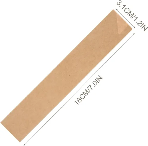 Vista 5 de Kichvoe 200 fundas desechables de papel para cubiertos, palillos y soporte para cubiertos, bolsa de bolsillo, bolsas de envoltura de vajilla de 7.08