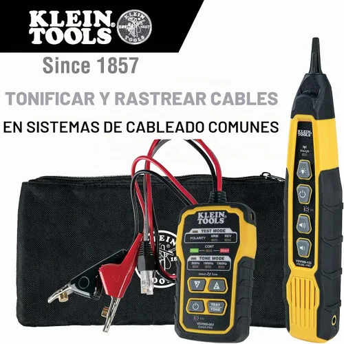 Vista 3 de Klein Tools VDV500-820 Trazador de cables con kit de tono de sonda Pro y probador de cables VDV526-200, probador de cable Ethernet LAN Scout Jr. 2