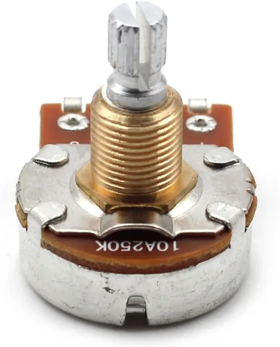 Vista 5 de Potenciómetro Bourns 250k - Eje dividido corto, cono de audio, olla de guitarra de baja fricción (3x)