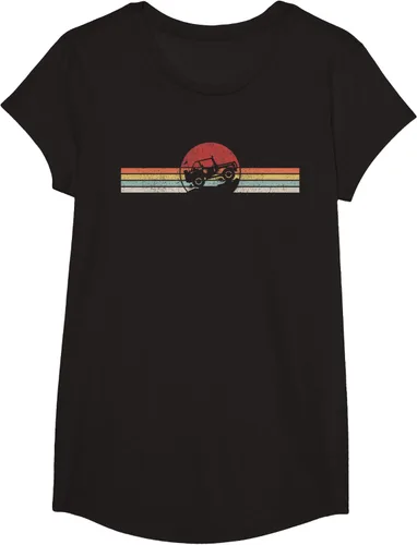 Vista 6 de Camiseta retro vintage Off Road 4X4 Negro