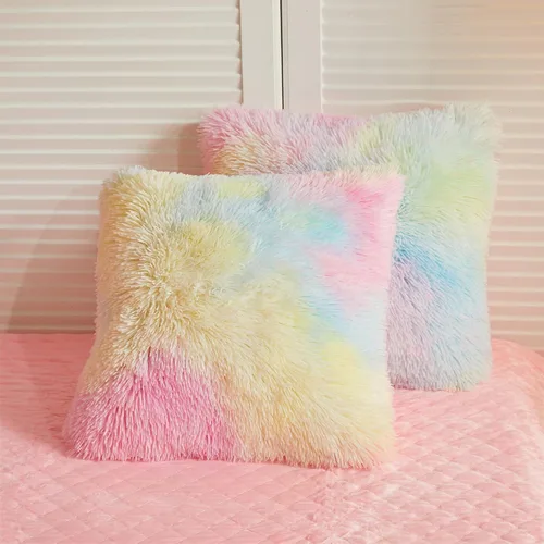 Vista 39 de LIFEREVO - Juego de 2 fundas de cojín decorativo de pelo sintético y terciopelo suave Blanco