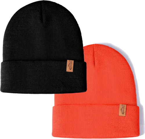 Vista 7 de Rajputana 1 y 2 Packs Gorro de invierno unisex de punto para hombre y mujer 2-Camuflaje