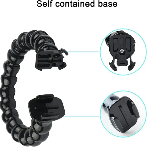 Vista 3 de FiTSTILL Soporte de Abrazadera Flexible Jaws con Cuello de Ganso Ajustable de 19 Secciones Compatible con Go Pro Hero
