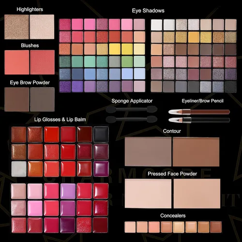 Vista 2 de CHARMCODE Kit de maquillaje todo en uno, kit de maquillaje para mujeres, kit completo de regalo de Navidad de maquillaje para niñas adolescentes