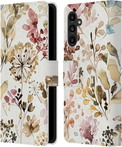 Vista 193 de Head Case Designs Officially Licensed Ninola Beige Wild Grasses Leather Wallet Case Compatible with Samsung Galaxy A07 4G