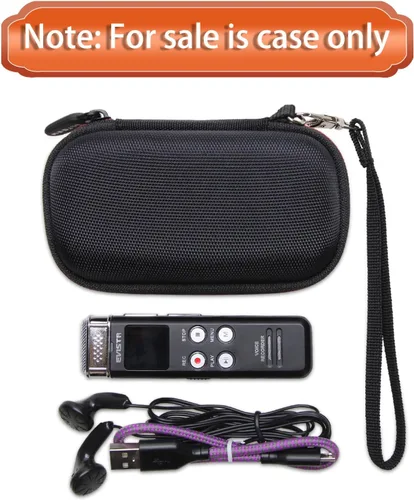 Vista 8 de LTGEM - Funda compatible con grabadora de voz digital activada por voz (interior: 4.1 x 2.1 x 0.7 pulgadas), color negro