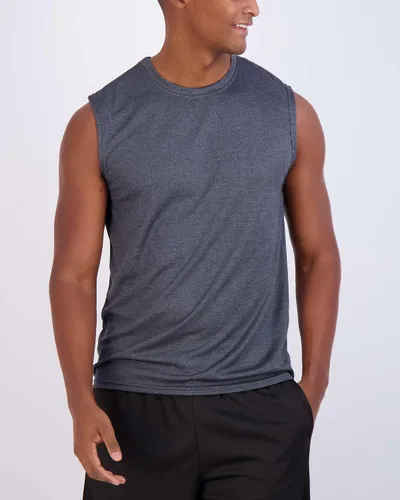 Vista 4 de Real Essentials Paquete de 5 Camiseta deportiva deportiva de malla para hombre, ropa deportiva de entrenamiento y entrenamiento