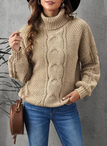 Vista 3 de Dokotoo - Sudadera de cuello de tortuga para mujer