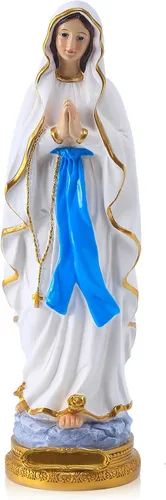 Vista 8 de Lourdes - Estatua de Virgen María, estatuas católicas de 5.7 pulgadas, estatuas de resina de regalo católico, adecuadas para decoración religiosa
