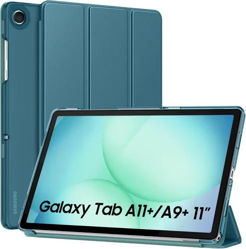 Vista 33 de MoKo Funda para Galaxy Tab A9+/A9 Plus de 11 pulgadas 2023, Funda Protectora Inteligente Delgada con Soporte y Carcasa Trasera Translúcida de PC