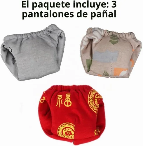 Vista 7 de Pañales reutilizables lavables de ardilla, altamente absorbentes, con pantalones fuertes y flexibles, sin fugas, pañales reutilizables para orina