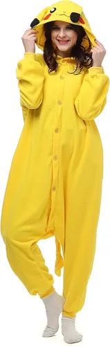 Vista 2 de LAZIRO Pijama de animal para adultos, disfraz de cosplay de dibujos animados de Halloween para mujeres y hombres