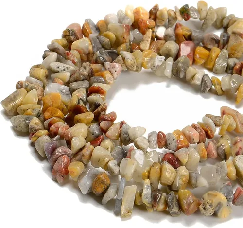 Vista 18 de Cuentas de piedras preciosas naturales de finchenita de azurita de 0.315 a 0.315 pulgadas, cristales curativos, pulseras de cintura, kit de collar