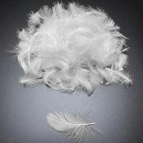 Vista 7 de Gran cantidad de plumas rosas, plumas de pato y de ganso blancas, relleno de plumas para almohada, ropa de cama, bricolaje, estándar de EE. UU.