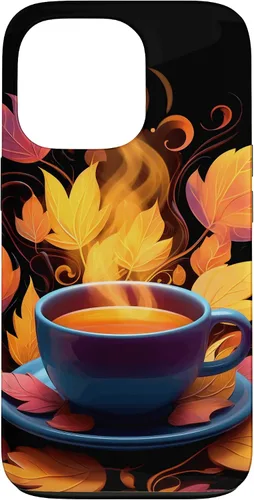 Vista 10 de iPhone 16 Coffee Autumn Leaves Fall Season Caffeine Thanksgiving Case