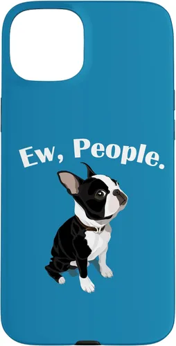 Vista 9 de Funny Mens Womens Kids Cartoon Ew People Bostie Dog Lover Case for iPhone 17
