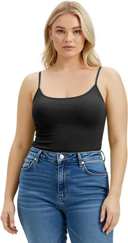 Vista 60 de Emmalise Camisola larga casual básica para mujer, con tirantes ajustables, top en capas