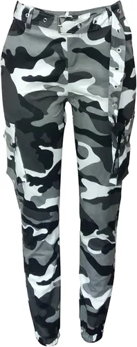 Vista 2 de Voghtic - Pantalones con diseño camuflado de cinturón cintura alta ajustados para mujer