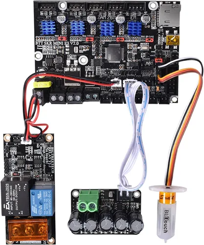 Vista 3 de BIGTREETECH SKR Mini E3 V2.0 - Placa de control de 32 bits con controlador UART TMC2209. Nueva actualización de la placa base de piezas de impresora