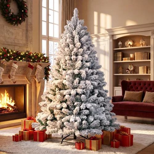 Vista 12 de 6ft Artificial Christmas Tree, Dense Branches Realistic Christmas Tree for Holiday Decor Collapsible Christmas Tree Reusable and Easy to Assemble