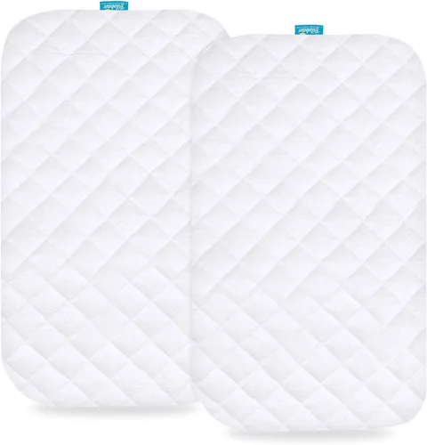 Vista 12 de Funda de colchón para moisés compatible con Halo Moisés giratorio, Glide, Serie Premiere & Luxe Sleeper, protector de colchón impermeable, paquete