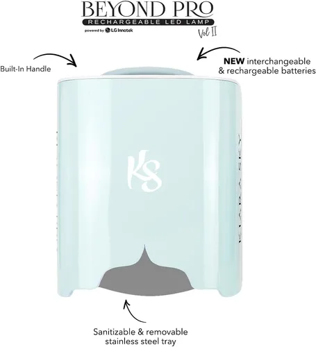 Vista 3 de Lámpara de uñas UV KIARA SKY, lámpara de uñas LED, secador de uñas inalámbrico y recargable, luz UV de curado Flash para esmalte de uñas de gel