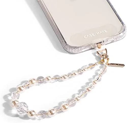 Vista 17 de Case-Mate Correa de muñeca con dije de teléfono, cadena dorada/cuero negro Detachable Anti-Theft Phone Strap - Hands-Free iPhone Wrist Strap for