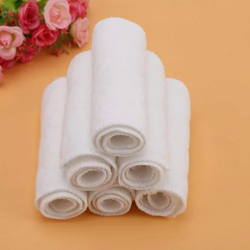 Vista 2 de Sonew Paquete de 10 forros de pañales de tela transpirable de algodón suave para bebés, insertos modernos para comodidad y absorción (3 capas)