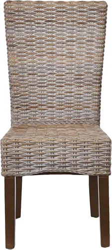 Vista 5 de SAFAVIEH - Juego de 2 sillas de comedor de madera Ozias, asiento de 18.8 pulgadas, color gris costero SEA8014A