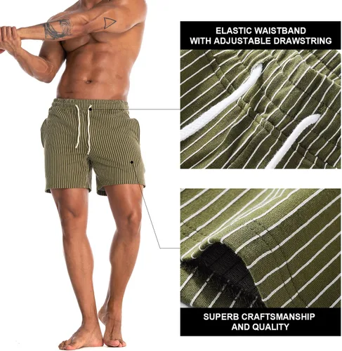 Vista 2 de FIROTTII Pantalones cortos de entrenamiento para hombre, entrepierna de 5 pulgadas, pantalones cortos deportivos casuales para hombre