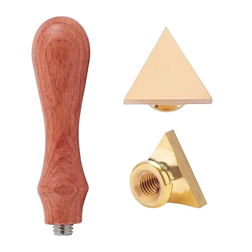 Vista 6 de Sello de cera de rombo, 1 unidad, cabeza de sello de cera de sellado de diamante en blanco, cabeza de sello de cera de latón retro, sin grabado