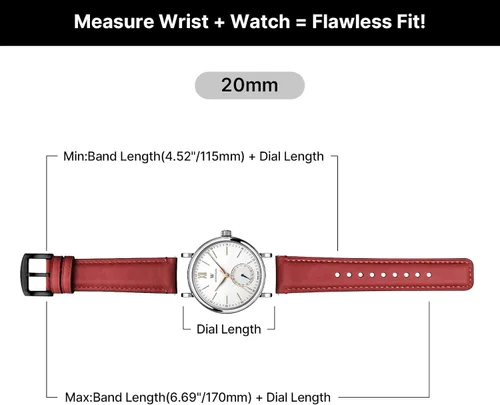 Vista 64 de Fullmosa Correa de reloj de liberación rápida de 0.866 in, 0.787 in y 0.709 in, bandas de cuero bruñido para Samsung Galaxy Watch/Garmin Watch