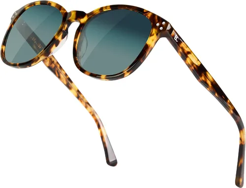 Vista 41 de Gafas de sol polarizadas para mujer con protección UV para mujer, a la moda, grandes sombras con marco de acetato BC2110