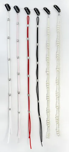 Vista 6 de Diadema trenzada de perlas de imitación y estilo bohemio, pinzas para trenzar el cabello, extensiones de cabello largo, cadena de cabello
