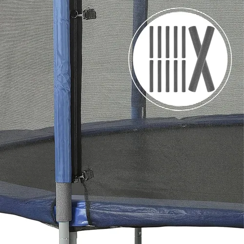 Vista 3 de Angoily Cubiertas para poste de trampolín, 12 piezas, fundas de tubo de espuma protectora, repuesto de 15.7 in, tubo de esponja anticolisión