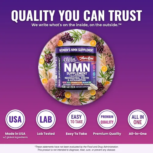 Vista 8 de NMN 500mg NAD+ Suplemento de apoyo para mujeres, energía celular