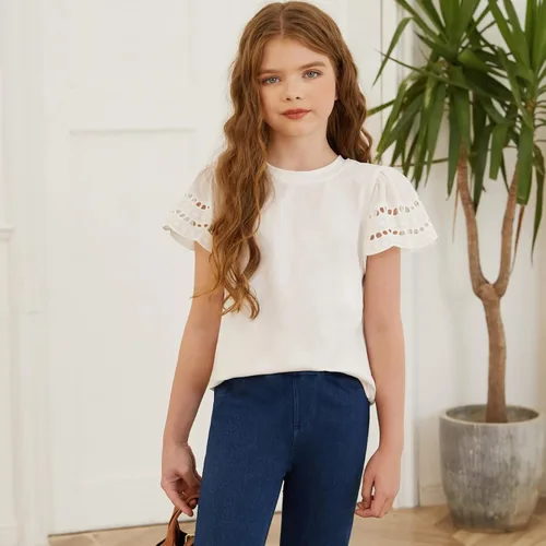 Vista 4 de blibean Camisas de moda para niña, tops de verano de 4 a 15 años