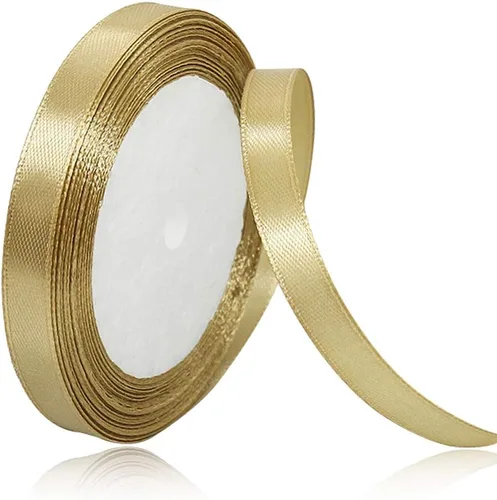 Vista 78 de Cinta de Satén Beige de Color Sólido, 1-1/2 Pulgadas x 25 Yardas, Cinta de Satén de Tela para Envolver Regalos, Manualidades, Hacer Lazos