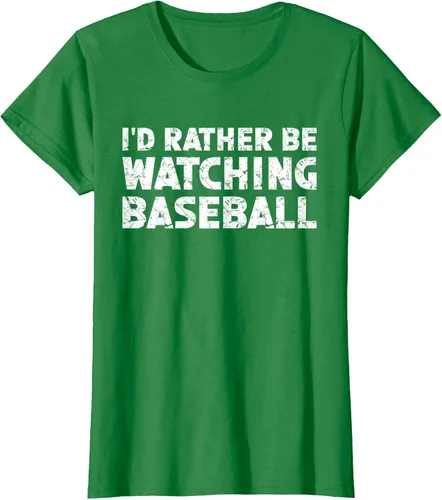 Vista 38 de Camiseta de béisbol I'd Rather Be Watching