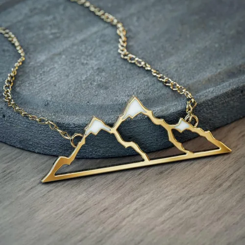 Vista 5 de Happy Kisses Collar de montaña con parte superior de nieve, hipoalergénico, con tarjeta de mensaje, regalo de joyería para los amantes