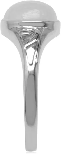 Vista 3 de Silvershake Anillo de plata de ley 925 chapado en oro blanco de piedra redonda de 0.354in con filigrana para mujer