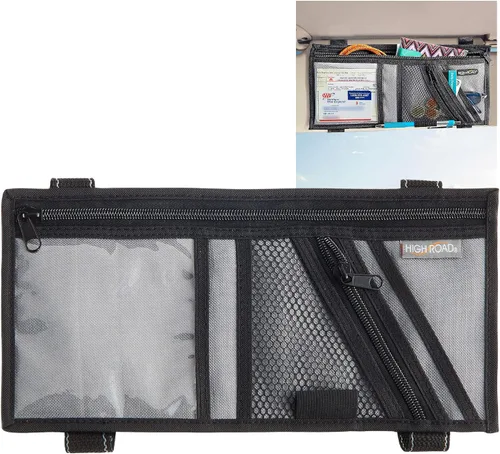 Vista 8 de High Road Organizador de visera de coche y soporte para documentos para Beige Bronceado