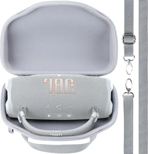 Vista 8 de Carcasa Rígida Lebakort Compatible con Altavoz JBL Charge 5 Charge 4 Impermeable (Carcasa Negra)