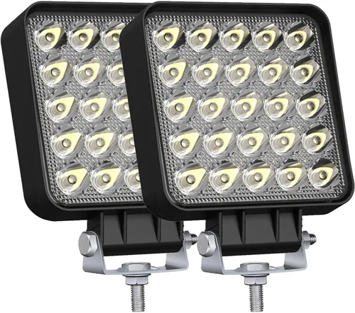 Vista 11 de Luces LED para tractor de 4 pulgadas con forma de cubo de 12 V, 120 W, luces antiniebla para camiones, barcos, SUV