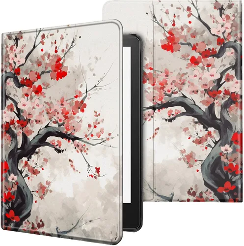 Vista 32 de Funda para tablet Kindle Fire 7 2019/2017 lanzamiento 9ª/7ª generación 7 pulgadas, ligera, protectora de piel sintética, cubierta inteligente