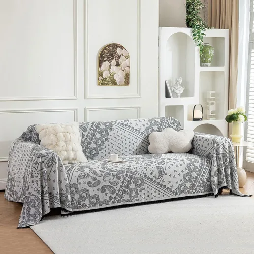 Vista 59 de ROOMLIFE Funda de sofá con estampado de leopardo para sofá de 3 plazas, lavable, protector de muebles para perros, funda de sofá suave