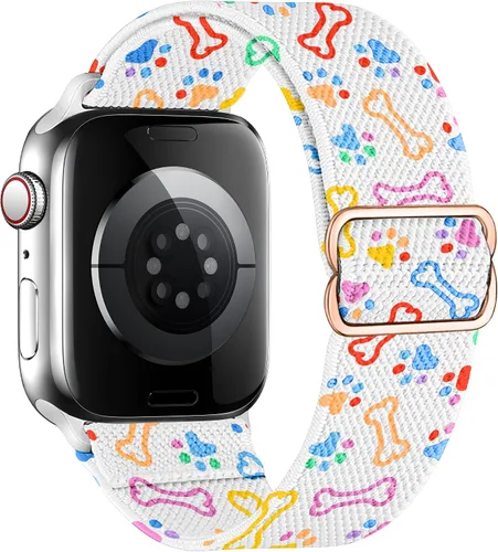 Vista 44 de Correas elásticas de nailon compatibles con Apple Watch de 1.496 pulgadas, 1.575 pulgadas, 1.614 pulgadas, 1.654 pulgadas, 1.732 pulgadas, 1.732
