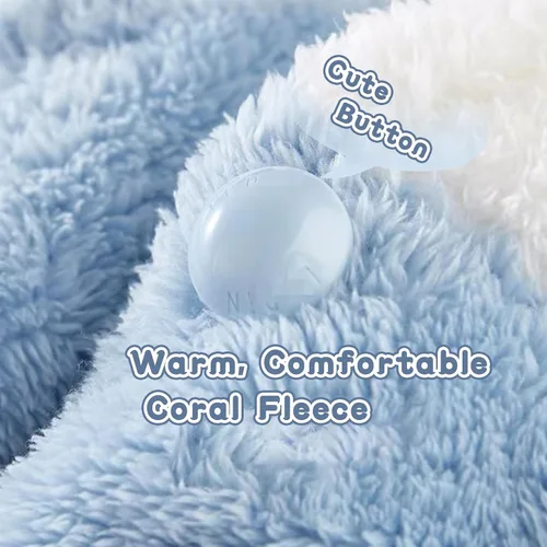 Vista 5 de Bata de baño de franela con capucha para mujer, suave para Halloween, Navidad, cosplay