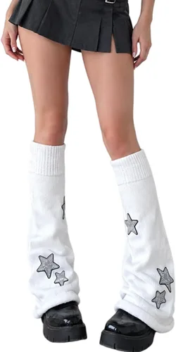 Vista 6 de Sexybody Calentadores de piernas para mujer, Y2K Kawaii con estampado de araña, gótico, Harajuku, Lolita, elegantes y bonitos, calcetines japoneses