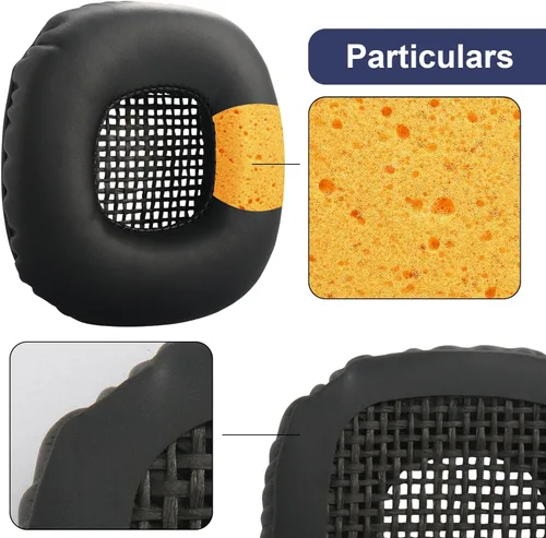 Vista 4 de Major I - Almohadillas de repuesto compatibles con auriculares Bluetooth Marshall Major I/Major II, orejeras de piel de proteína y espuma